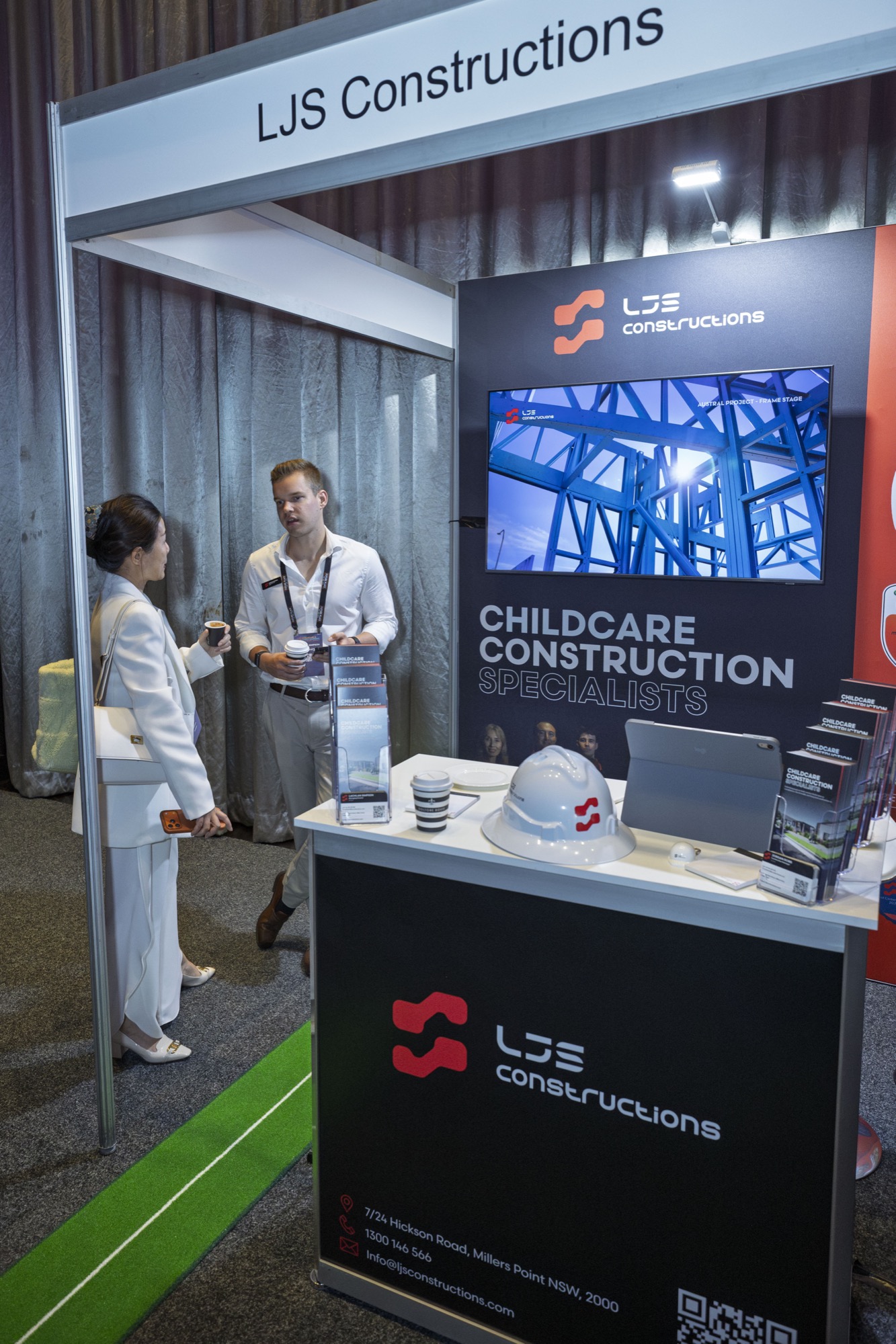 Booth installed at a Sydney industry event